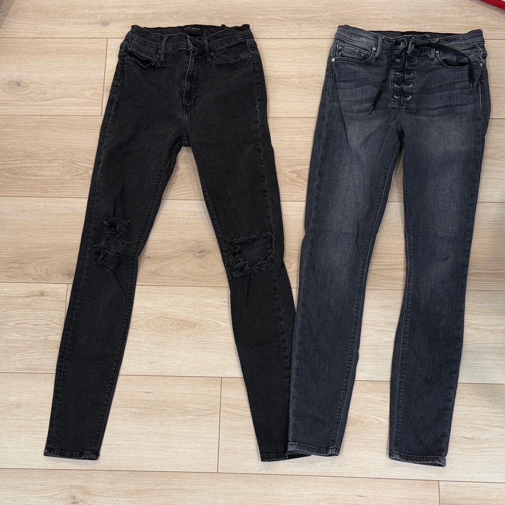 2 Gray - Black Orchid Denim Women's high rise Skinny Jeans